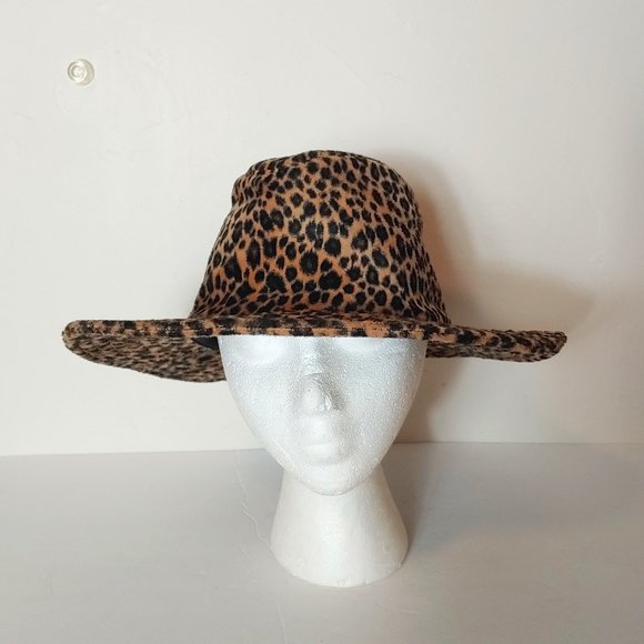 Vintage Accessories - Vintage 90’s Leopard Cheetah Animal Hat
